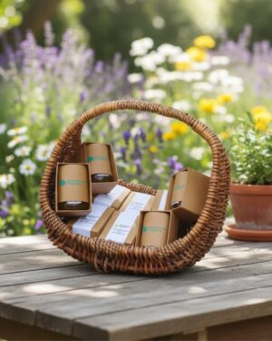 Grand Organic Harvest Wicker Basket (7-Piece Set)