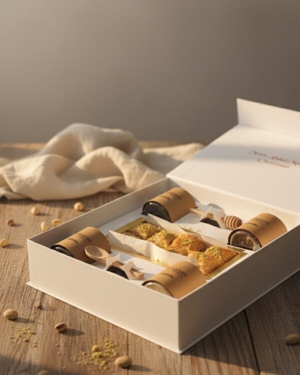 Gourmet Fusion Gift Box: Baklava & Organic Honey Edition